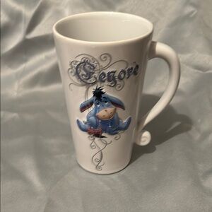 White Ceramic Mug with Cartoon Design